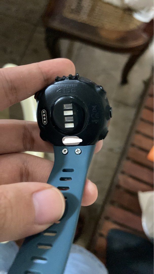 NEGOTIABLE Original Garmin Forerunner 45S GPS Running Watch (Category: Wearables & Smart Watches) located in Manila. Submitted by kimjongin (Listing ID 1445307258, Image 2). Description: - AS IS WHERE IS. NO TO SENSITIVE BUYER - AUTHENTIC - Garmin Forerunner 45S GPS running watch - Comes with original box - Ideal for tracking runs and daily activity - Displays time, date, and fitness metrics - Ready for a new owner - Works well & charges to full 
