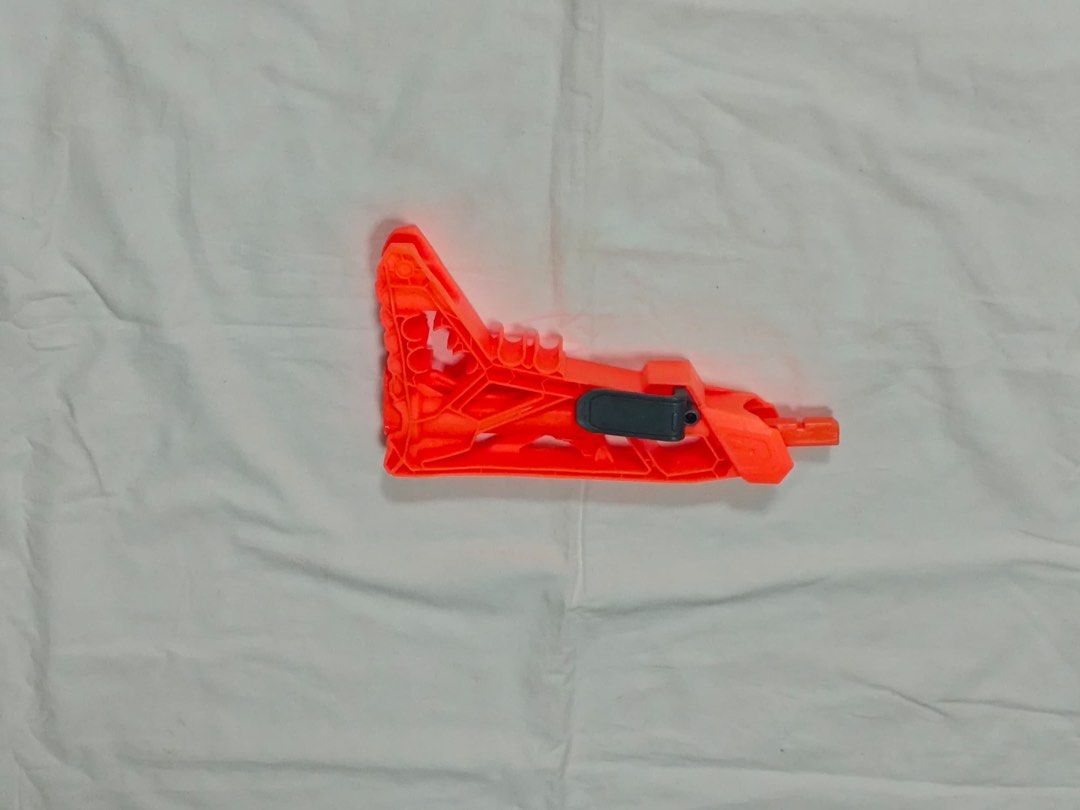 Nerf Sharpfire Attachment (Category: Toys & Games) located in Seremban. Submitted by branden.07 (Listing ID 1448149689, Image 1). Description: Condition: Good — no cracks or breaks, screw/clip mechanism intact, 8/10 cosmetic condition. What’s included: Stock only (no blaster — this is a removable accessory COD Seremban, Lalamove, or postage available (let me know your area!).