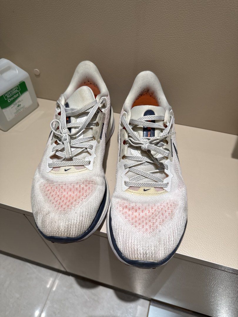 Nike Running Shoes White Orange Blue (Category: Sneakers) located in Manila. Submitted by cutepatoots (Listing ID 1448230282, Image 1). Description: - White Nike running shoes - Orange and blue accent details - Lace-up closure - Breathable mesh upper - Suitable for running or casual wear.