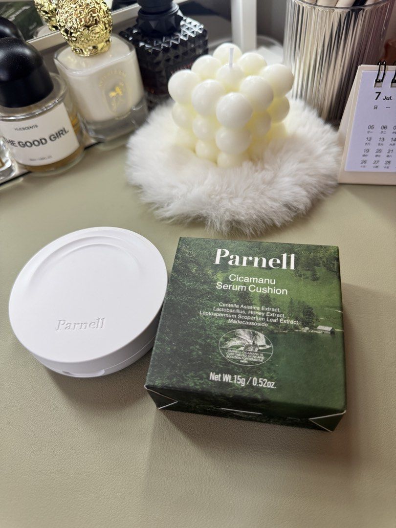 Parnell Cicamanu Serum Cushion Foundation (Category: Makeup) located in Binan City. Submitted by seoulbeauty_cart (Listing ID 1448134866, Image 1). Description: - Parnell Cicamanu Serum Cushion Foundation - Net weight: 15g / 0.52oz -Shade 23 Nude Sand - Key Ingredients: Centella Asiatica Extract, Lactobacillus, Honey Extract, Leptospermum Scoparium Leaf Extract, Madecassoside - Benefits: Combines skincare and makeup for a healthy, radiant complex