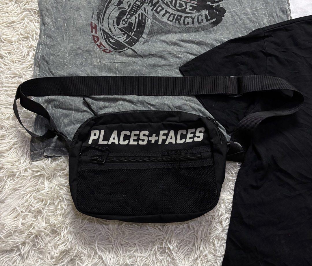 PLACES+FACES Black Nylon Crossbody Bag (Category: Sling Bags) located in Baguio. Submitted by 8luck (Listing ID 1448262192, Image 1). Description: EXCELLENT CONDITION MED - LARGE SIZE.