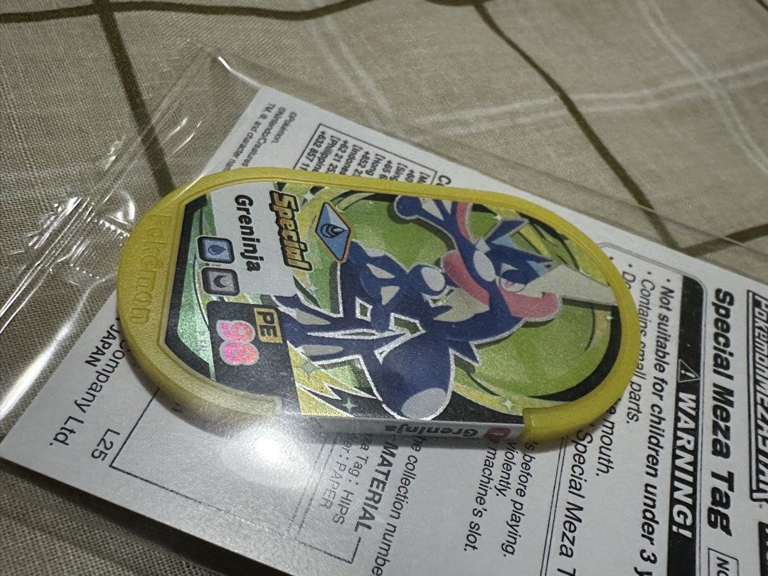 Pokemon Mezastar Greninja Special Tag (Category: Character Goods) located in Quezon City. Submitted by dongilmore (Listing ID 1448269475, Image 2). Description: SEALED GRENINJA SPECIAL MEZASTAR TAG.