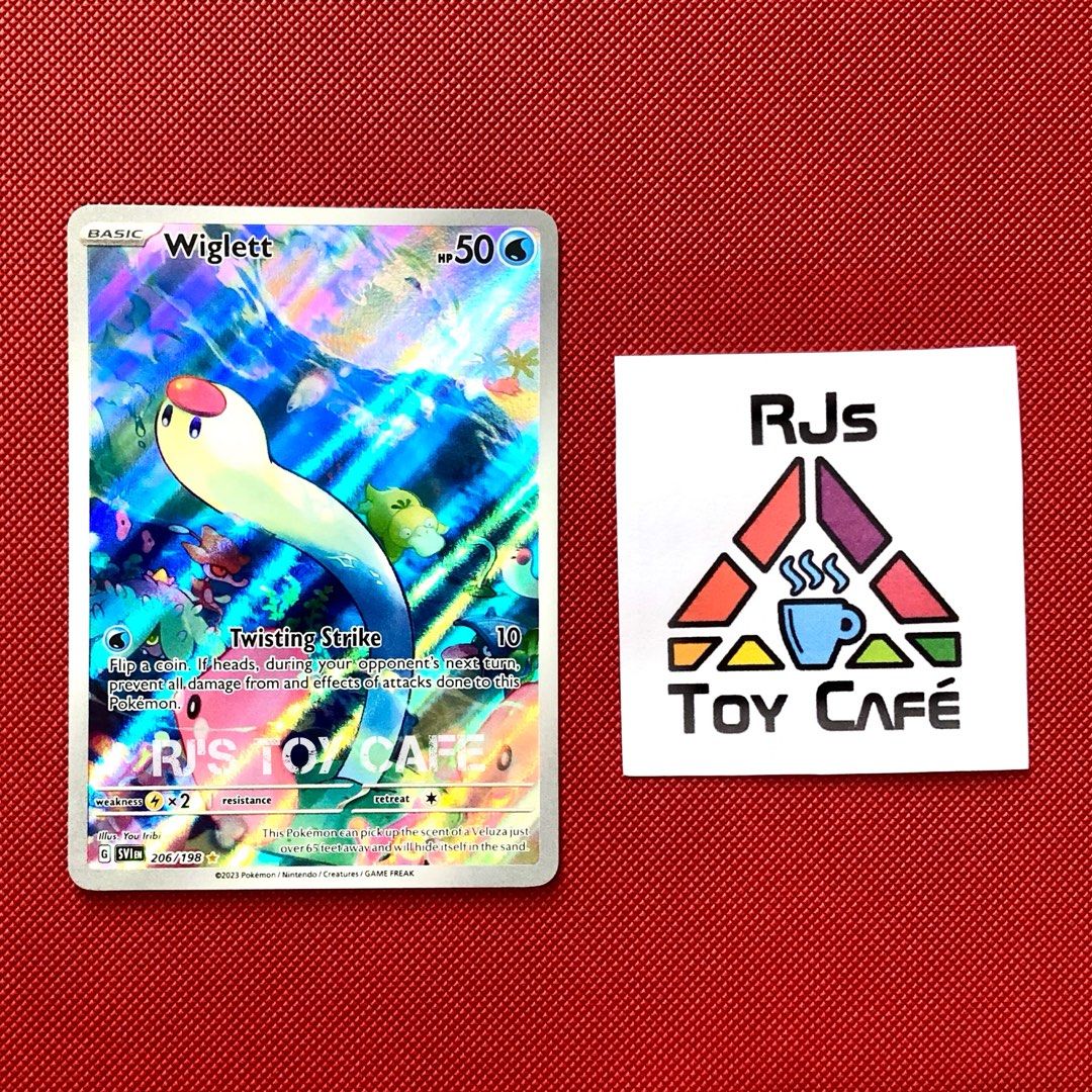Pokemon Scarlet & Violet Base Set Wiglett 206/198 (Category: Raw Singles) located in Manila. Submitted by blessedsavedloved (Listing ID 1448091367, Image 1). Description: Pokemon Scarlet & Violet Base Set Wiglett 206/198 - Comes with sleeve and toploader Payment: BDO, BPI, GCash Delivery c/o Buyer: Lalamove, Grab, LBC.