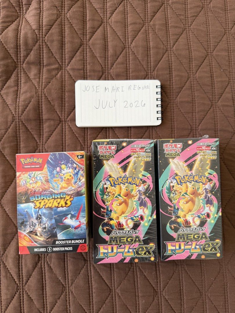 Pokemon Sealed Products (Category: Card Boxes & Cases) located in Manila. Submitted by josemarireguyal (Listing ID 1448092380, Image 1). Description: Selling: Mega Dream Ex Booster Box - SOLD Surging Sparks Booster Bundle - 4000 Location: QC Deliver: Grab, Lalamove Payment: GCash, Bank Transfer.