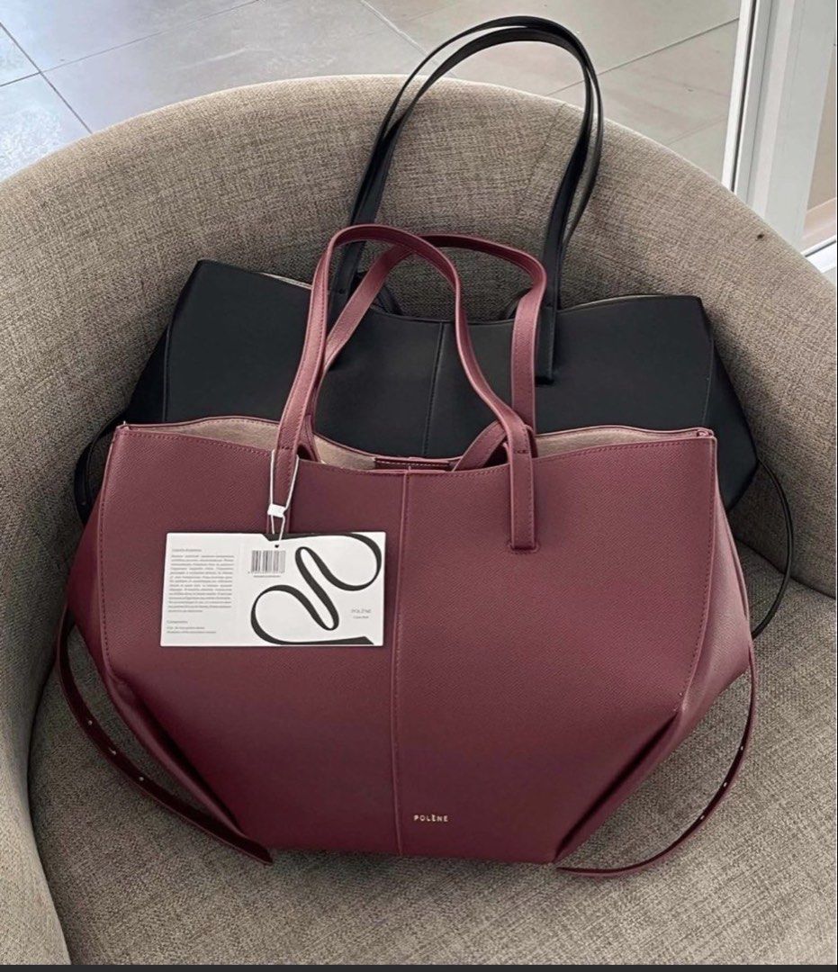 Polène Cyme (Category: Luxury Bags & Wallets) located in Concepcion. Submitted by laughra (Listing ID 1448248008, Image 1). Description: - Authentic Polène Numero Dix tote bag in burgundy leather. - Features a secure magnetic snap closure. - Spacious interior, ideal for everyday essentials or travel. - Comes with original dust bag and tags. - Chic, minimalist design..