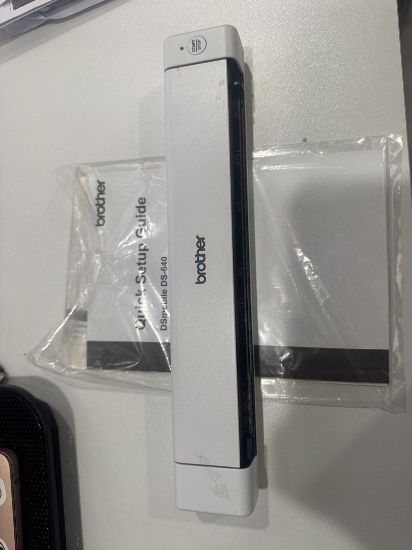 Portable Scanner (Category: Printers, Scanners & Copiers) located in Manila. Submitted by maibblgm (Listing ID 1448238147, Image 2). Description: Portable Scanner Brother DS-640 Scanner Rfs: Upgrade Just bought this last Feb 2026 Srp 6,990.