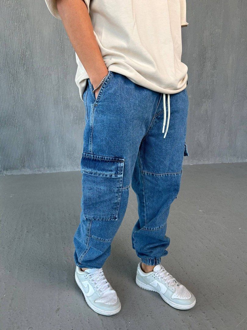 pull&bear denim stretch jogger pants (Category: Joggers) located in Las Pinas. Submitted by moncaz2461827 (Listing ID 1448228313, Image 1). Description: Pull&bear cargo stretch jogger pants Size 32 on tag american Waist 34-36 Length 39 Excellent condition Color rate 9.8/10 No issue Poging pogi boss .