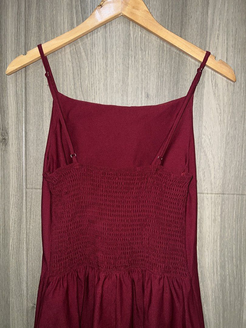 Red BKK cotton dress (Category: Dresses) located in Mandaluyong City. Submitted by katecdp (Listing ID 1448192715, Image 3). Description: ✨ Like new (10/10). Bought in BKK for 600baht. Used once for a conference. Smocking sa back and adjustable straps (free size) but I think best fit S-L only. Hard to let go tbh pero it served its purpose for me. 👗 Seller reference: 5’5’ height, 34” bust, 29” waist 💸 MOP: GCash, BPI QR Decluttering my closet wi