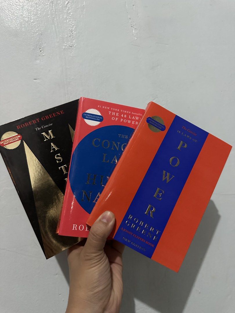 Robert Greene & Mark Manson Books - 5 Books Set (Category: Storybooks) located in Davao. Submitted by relovedpicks (Listing ID 1448231908, Image 2). Description: - Bundle of 5 popular self-improvement books. - Includes: Bundle (3 books) -₱500 - Robert Greene: The 48 Laws of Power - Robert Greene: The Laws of Human Nature - Robert Greene: The 33 Strategies of War Bundle (2 books) - ₱300 - Mark Manson: The Subtle Art of Not Giving a F*ck - Mark Man
