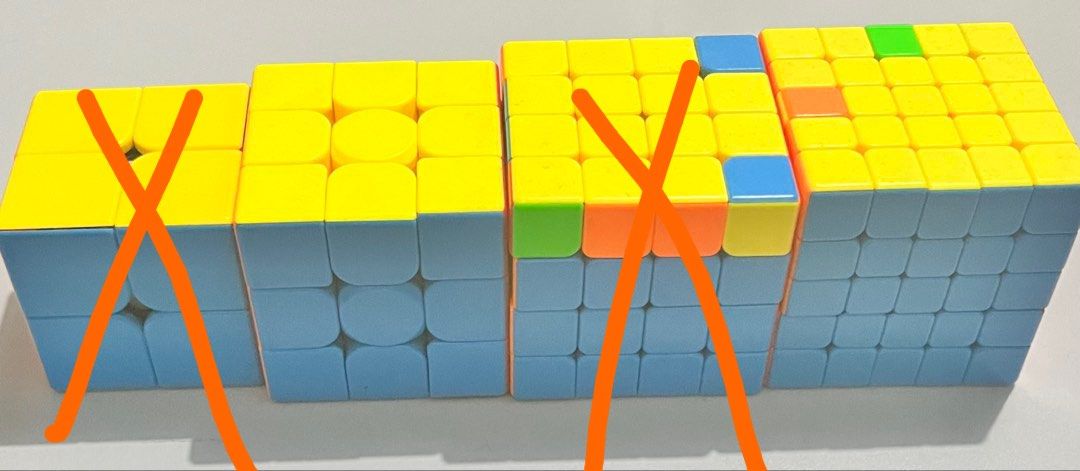 Rubiks Cube “3x3 & 5x5” Moyu (Category: Board Games & Puzzles) located in Quezon City. Submitted by pwrproductions (Listing ID 1424104496, Image 2). Description: 3x3 cube has exclusive GAN sticker on white side..