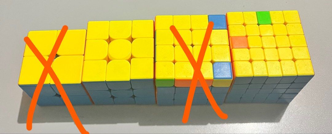 Rubiks Cube “3x3 & 5x5” Moyu (Category: Board Games & Puzzles) located in Quezon City. Submitted by pwrproductions (Listing ID 1424104496, Image 1). Description: 3x3 cube has exclusive GAN sticker on white side..