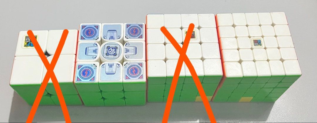 Rubiks Cube “3x3 & 5x5” Moyu (Category: Board Games & Puzzles) located in Quezon City. Submitted by pwrproductions (Listing ID 1424104496, Image 3). Description: 3x3 cube has exclusive GAN sticker on white side..