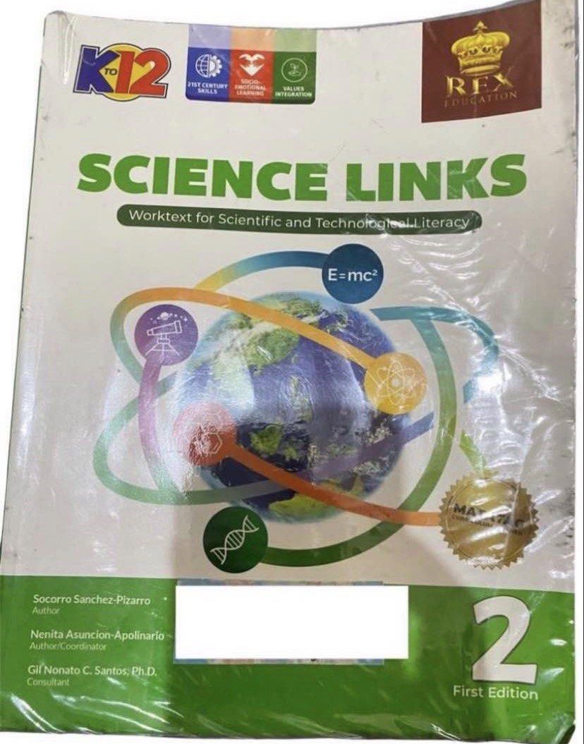 Science Links Grade 2 First Edition 2025 (Category: Textbooks) located in Manila. Submitted by jstyle11 (Listing ID 1448229665, Image 1). Description: Woth minimal writings & check marks.