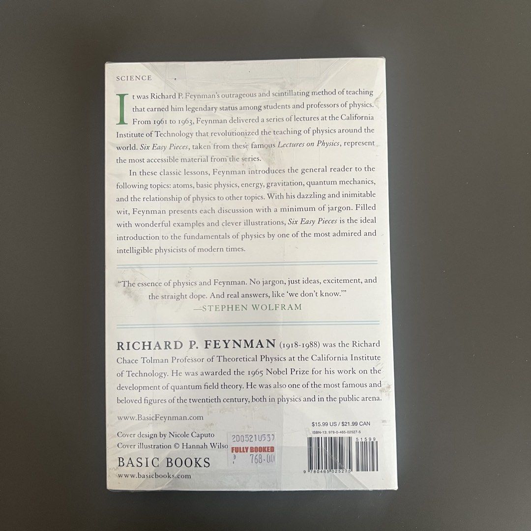 Six Easy Pieces by Richard P. Feynman (Category: Storybooks) located in Makati City. Submitted by fifoaway (Listing ID 1448131751, Image 2). Description: .