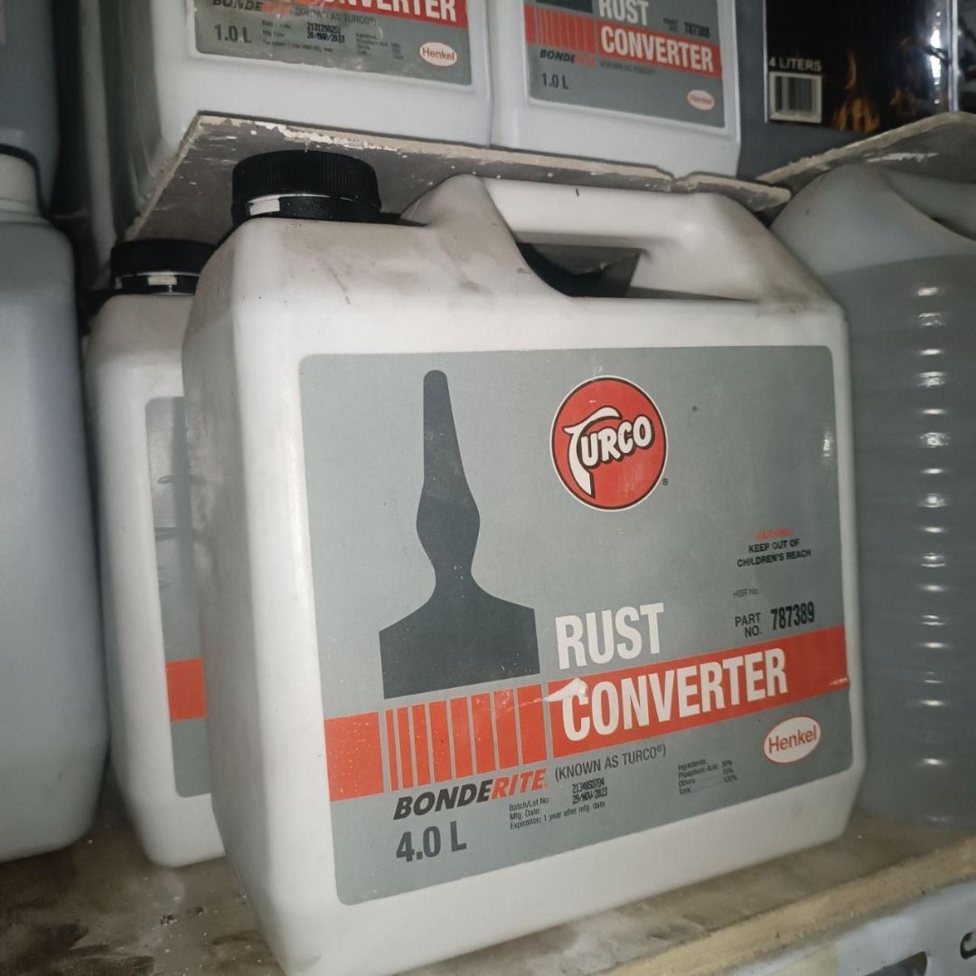 Turco Rust Converter (Category: Everything Else Others) located in Caloocan City. Submitted by zenphoenix.0b9dcc (Listing ID 1448092100, Image 1). Description: Specs:4 liters.