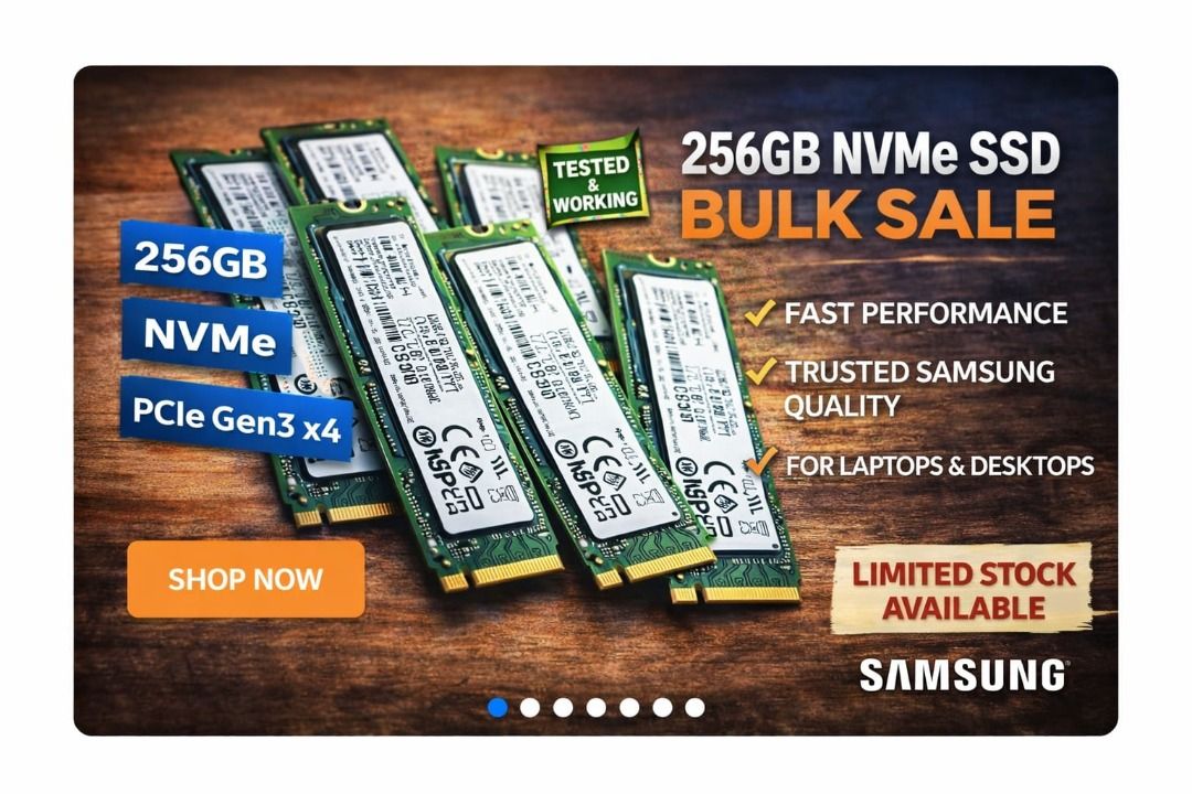 USED 256GB NVMe SSD – BULK SALE