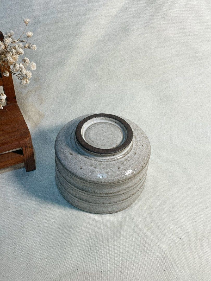 White glazed ribbed stoneware chawan (Category: Coffee & Tea Tableware) located in Antipolo. Submitted by ceramiqueph (Listing ID 1448255427, Image 3). Description: *D:11.5cm H:8cm .