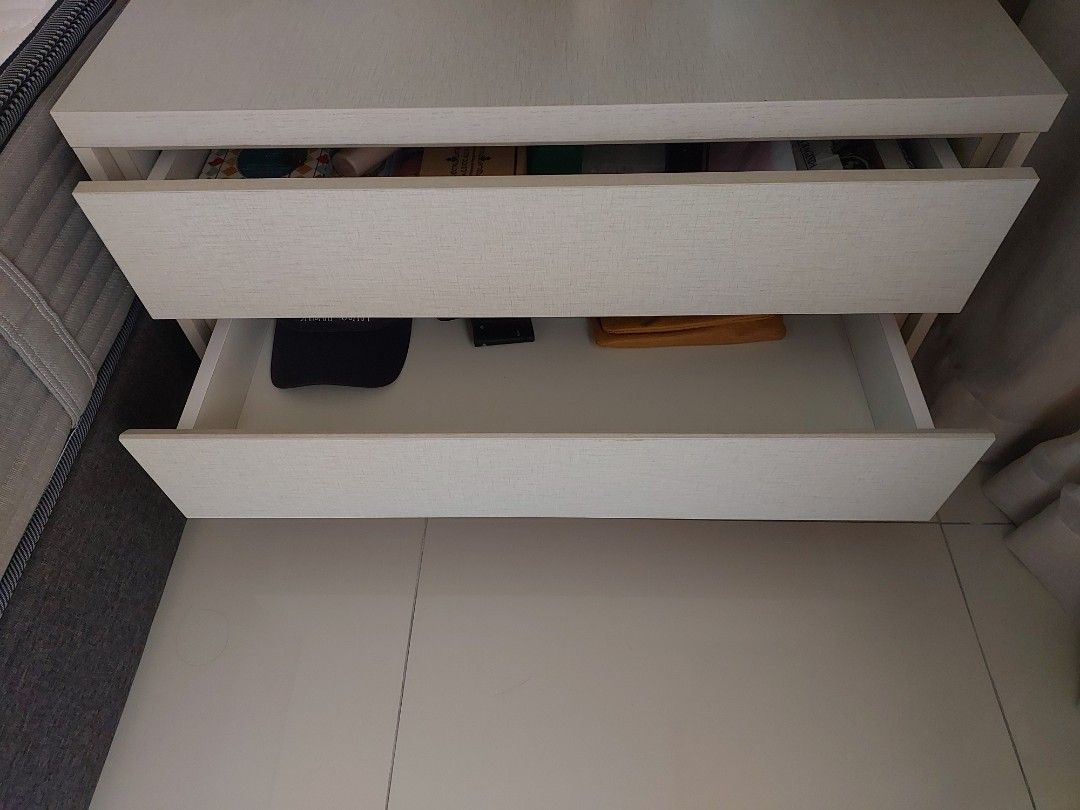 Bedside Table (Category: Shelves, Cabinets & Racks) located in Cyberjaya. Submitted by by_yuri (Listing ID 1448328899, Image 2). Description: - Defect item - Not for fussy buyer. Sold as-is - Self pick-up Cyberjaya.