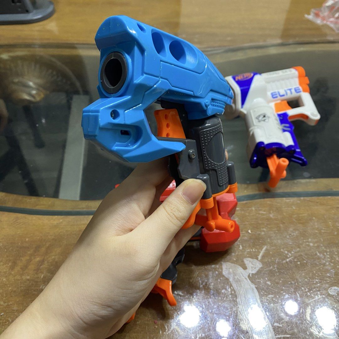 3 Nerf Elite Blasters Triad EX-3 (Category: Action & Battle Toys) located in Quezon City. Submitted by little_aiashop (Listing ID 1448327287, Image 3). Description: - all 3 guns for 280 - includes 10 bullets.