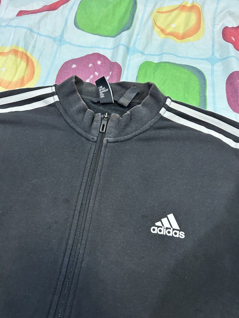 Adidas Essential Track Jacket (Category: Coats, Jackets and Outerwear) located in Dagupan City. Submitted by macavex (Listing ID 1448421626, Image 2). Description: A2XL on tag, fits L to XL 23” x 29” 8.6/10 color rate.