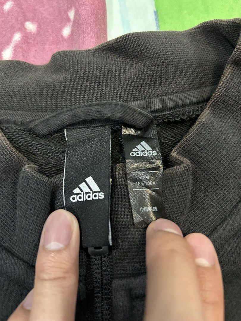 Adidas Essential Track Jacket (Category: Coats, Jackets and Outerwear) located in Dagupan City. Submitted by macavex (Listing ID 1448421626, Image 3). Description: A2XL on tag, fits L to XL 23” x 29” 8.6/10 color rate.
