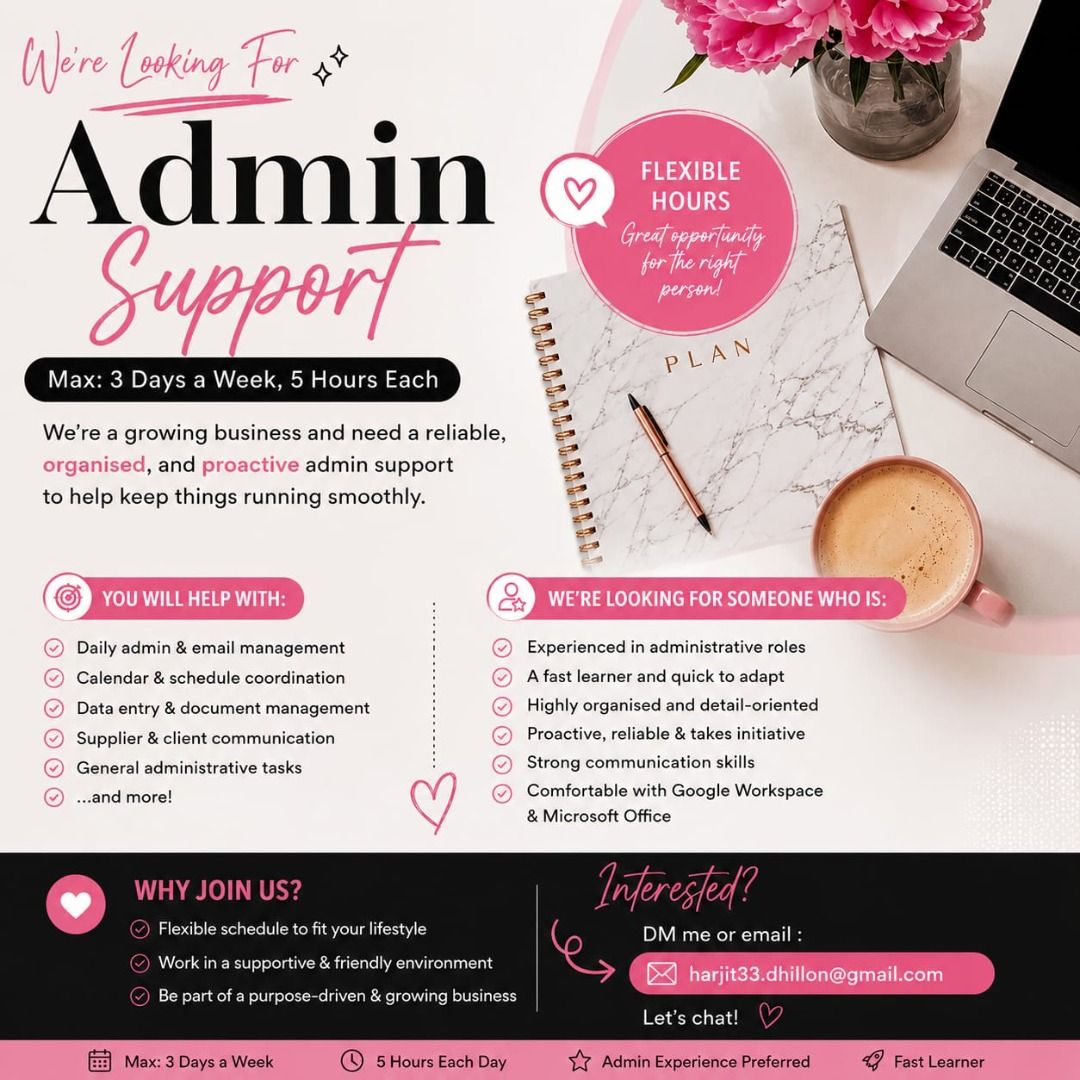 Admin Support (Category: Admin & Finance) located in Singapore. Submitted by jeeta33 (Listing ID 1448388827, Image 1). Description: Details listed in Ad - Please email or MESSAGE ONLY (94579049) .