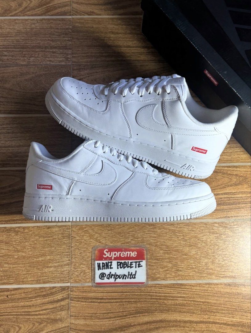 Air Force 1 Low Supreme Triple White (Category: Sneakers & Footwear) located in Mandaluyong City. Submitted by dripunltd (Listing ID 1448368191, Image 1). Description: Air Force 1 Low Supreme Triple White Size 11.5 9.8/10 Condition 5,499.