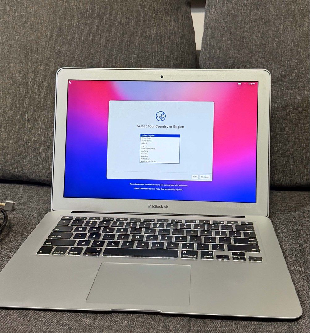 Apple MacBook Air 13-inch 2017 (Category: Laptops & Notebooks) located in Pasig City. Submitted by miffyluvrr (Listing ID 1448375022, Image 2). Description: -Processor: Intel Core i5 Dual-Core 1.8GHz -Memory: 8GB -Storage: 128GB Apple SSD -Display: 13.3” -New battery (replaced June 2026) -No dents and major scratches -Unit and charger only RFS: Upgraded to latest model already.