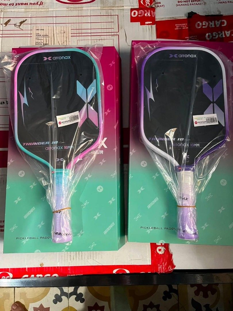 Arronax Thunder 10 & Boost 1 Pickleball Paddles (Category: Racket and Ball Sports) located in Manila. Submitted by cj.galang8 (Listing ID 1448428392, Image 1). Description: ✅ Brand New and 100% Original Arronax pickleball paddles: Thunder 10 and Boost 1. ✅Both paddles are brand new and in original packaging. 📩Feel free to ask any questions!.