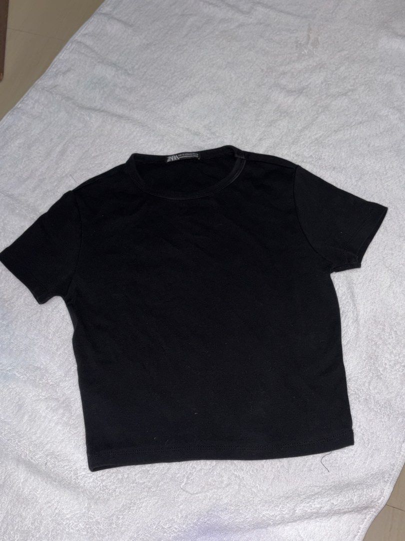 basic tops (Category: Shirts) located in Manila. Submitted by riza.closet (Listing ID 1448457233, Image 1). Description: top 1 - full length black top top 2 - navy blue off shoulder top 100 pesos for each item.