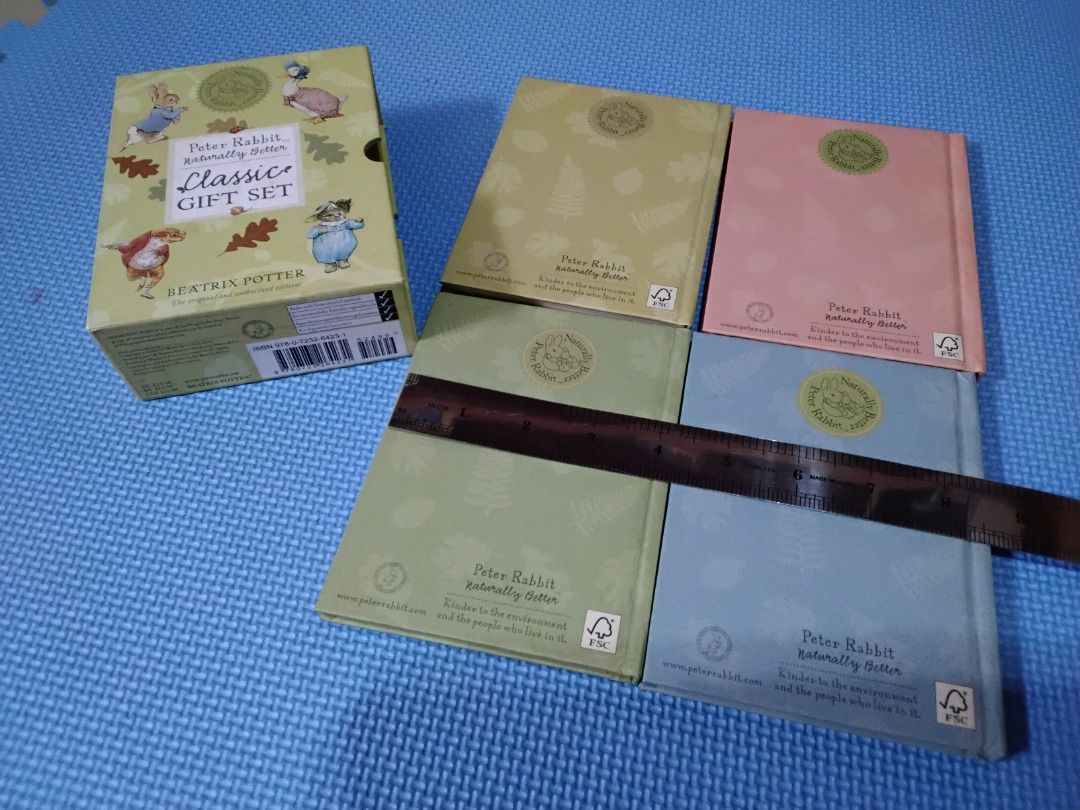 Beatrix Potter Classic Gift Set Peter Rabbit Books (Category: Storybooks) located in Pasig City. Submitted by rochej (Listing ID 1448298983, Image 2). Description: Bring home the timeless magic of the countryside with the Peter Rabbit Naturally Better Classic Gift Set. Beautifully packaged and mindfully produced, this collection features four beloved, original and authorized tales by Beatrix Potter that have captivated families for generations. I