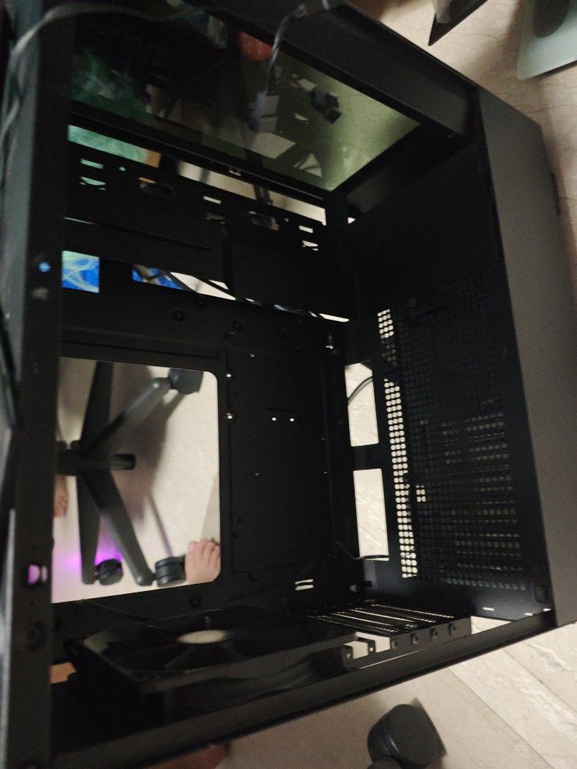 Black MATX PC Case with RGB Lighting503943562349127682