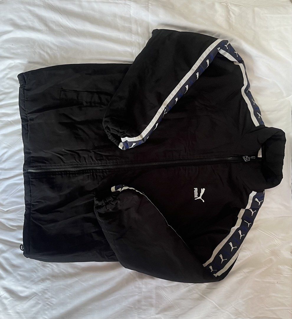 Black Puma oversized Windbreaker/Puffer jacket (Category: Activewear) located in Baguio. Submitted by grrrrwmm__2day (Listing ID 1431461736, Image 1). Description: Can fit m-l puffy fabric.