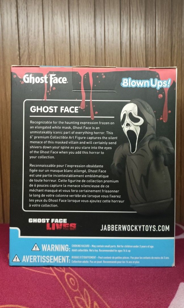 BlownUps! Ghost Face #13 (Category: Figurines & Statues) located in Manila. Submitted by hunts_collectibles (Listing ID 1448370442, Image 3). Description: The Blown Ups Ghost Face #13 is a unique designer collectible featuring the iconic masked slasher from the Scream franchise in the signature Blown Ups art style. Standing at approximately 4–5 inches tall, it reimagines Ghost Face with an oversized sculpt and bold stylized details while maintain