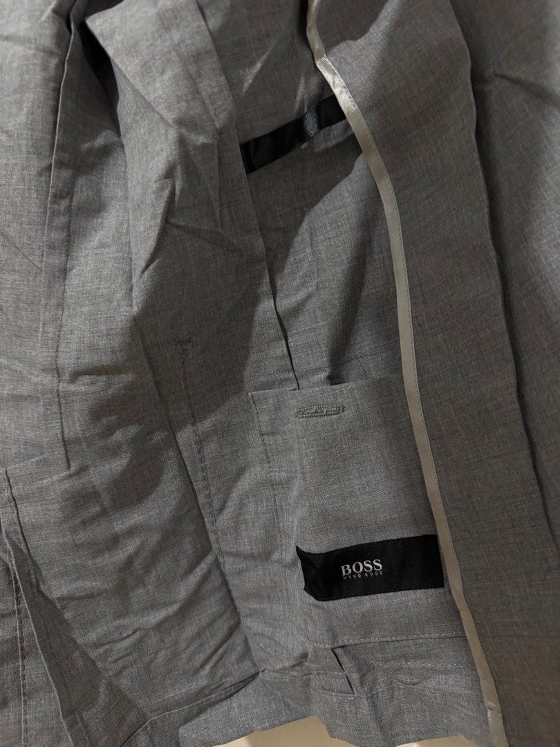 BOSS Grey Linen Blend Blazer Made in Turkey (Category: Coats, Jackets and Outerwear) located in Cavite. Submitted by labmiagen (Listing ID 1448313481, Image 2). Description: - BOSS Grey Blazer - Made in Turkey - Linen Blend Fabric - Two Front Pockets - One Inner Pocket - Unlined - Versatile for Smart Casual or Formal Wear - Selling as no longer needed.