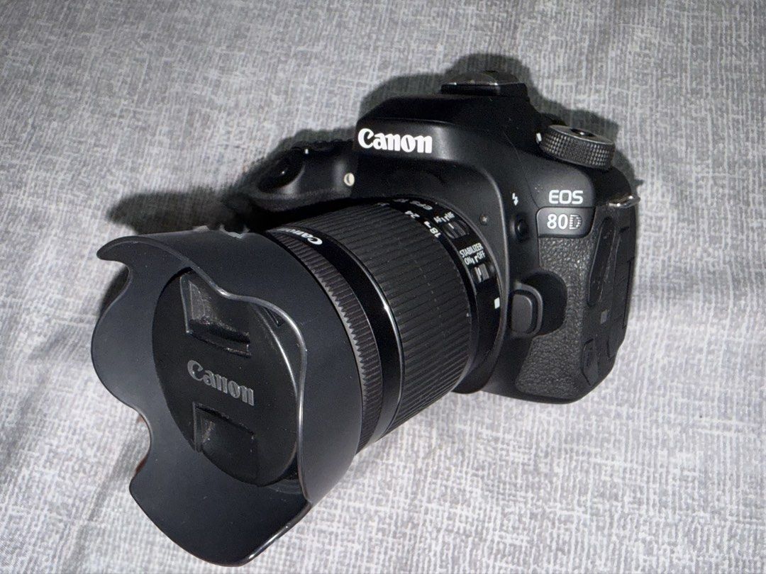 Canon 80D with 50mm and 18-55mm lens (Category: Cameras) located in Manila. Submitted by carlocvistro (Listing ID 1448442996, Image 1). Description: - Canon EOS 80D camera body - Includes Canon EF-S 18-55mm lens with lens hood and 50mm lens with hood - Comes with Canon battery and charger, and camera bag - Ideal for photography beginners and enthusiasts - Ready for your next photo adventure.