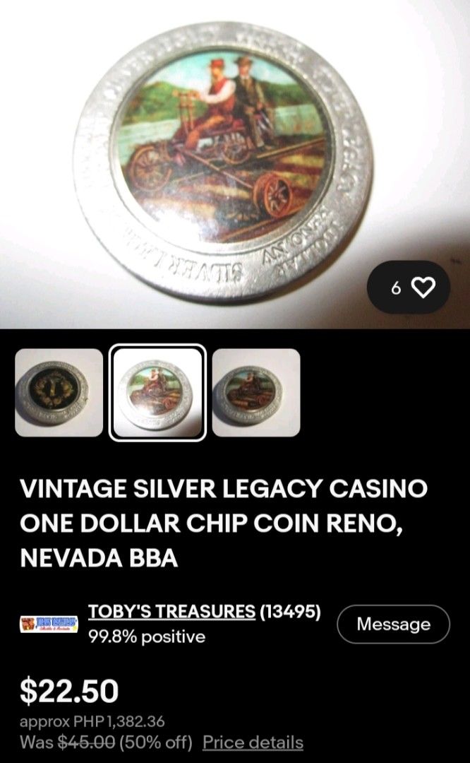 Casino Gaming Token (Category: Currency) located in Manila. Submitted by wildcrystal.3b537c (Listing ID 1448368147, Image 3). Description: 99 each 16pcs available.