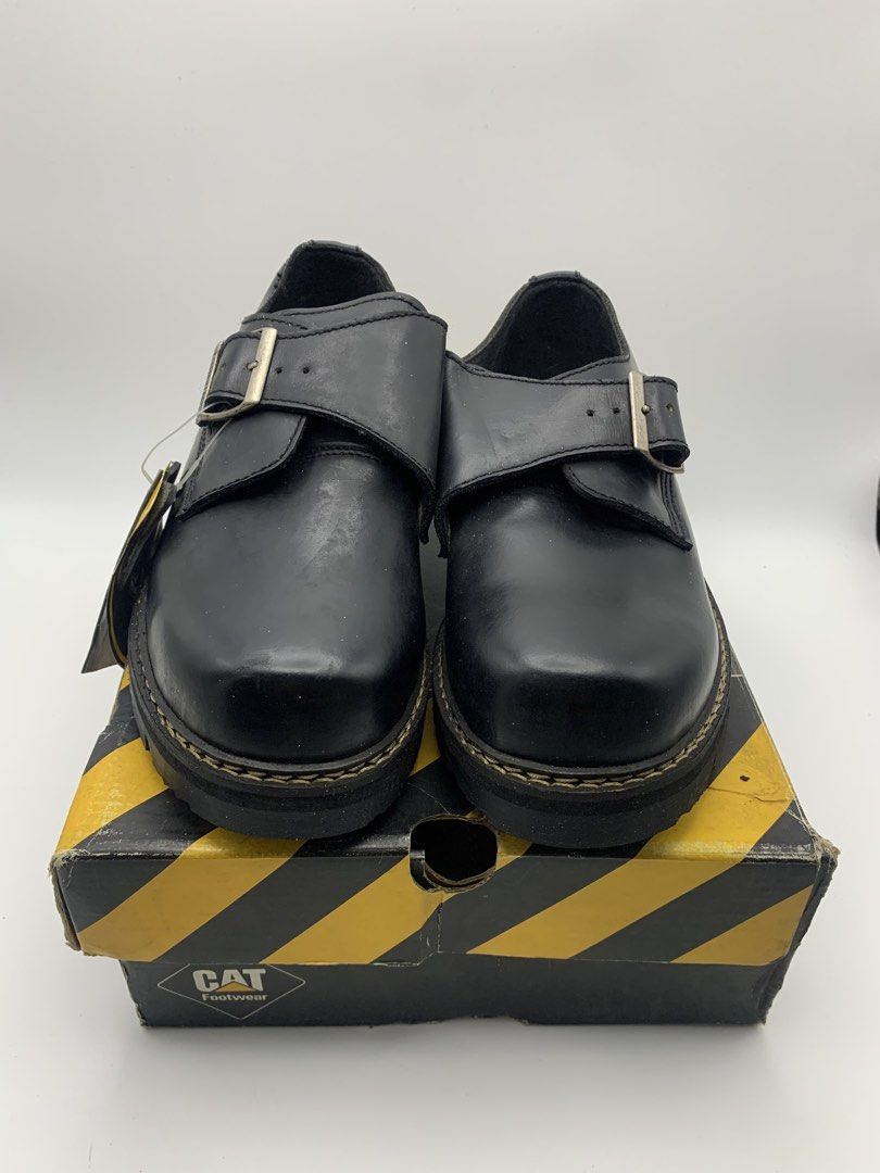 CATERPILLAR Black Monk Strap Shoes (Category: Casual Shoes) located in Bulacan. Submitted by ridersthrift_ph (Listing ID 1448435198, Image 2). Description: Size IOWA - 65 In Great Condition Brand New With Box No Signs of usage Reason for selling: natambak lang hindi na ginamit Gcash Payment Bulacan 📍.