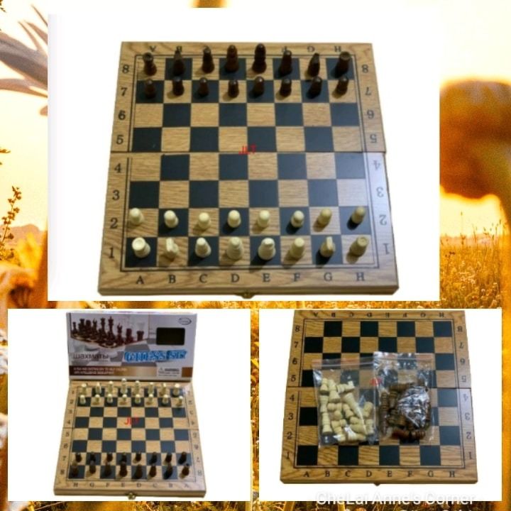 CHESS BOARD (Category: Board Games & Puzzles) located in Taguig. Submitted by cheljay24 (Listing ID 1448349004, Image 1). Description: ✅ Mini Wooden Chess board - P250 ✅ Wooden Chess Board (34x34) - P499.
