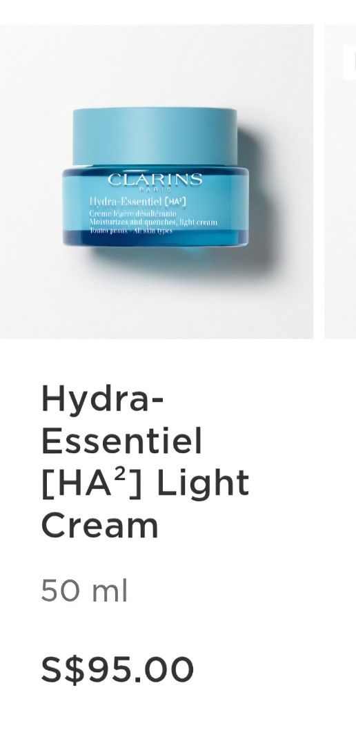 Clarins Hydra-Essentiel Light & Night Cream Set (Category: Face Care) located in Cavite. Submitted by aikoaiko (Listing ID 1448442804, Image 1). Description: - Clarins Hydra-Essentiel Set - Includes: Light Cream (50ml) & Night Cream (50ml) - Bonus: Travel Exclusive Kalanchoe Officinal product - Benefits: Hydrates and plumps skin - Excellent value for a complete skincare routine.