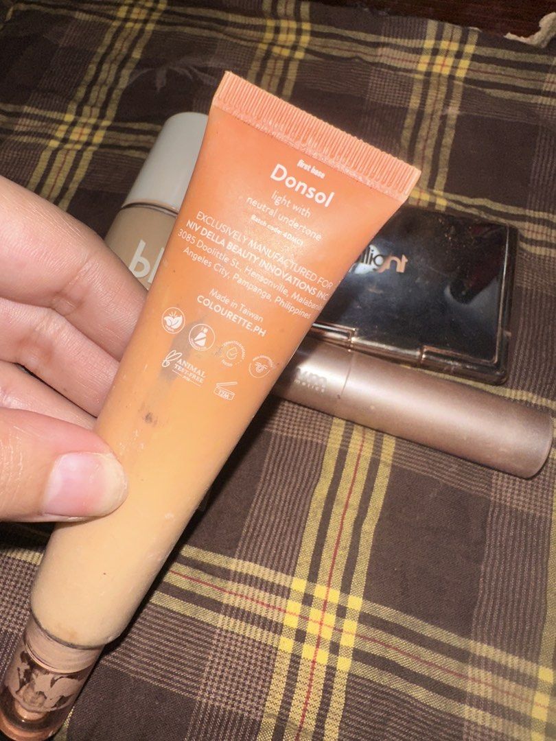 Colourette, BLK, GRWM Makeup Bundle (Category: Makeup) located in Pasig City. Submitted by declutterisreal (Listing ID 1448329434, Image 2). Description: - Colourette Skintint (Shade Donsol) 75% full - BLK Cosmetics Radiant Glow Filter (Shade: Oat) - 80% full - BLK Cosmetics Velvet Lip Cream (Shade: Pink Cloud) -80% full - GRWM Soft Matte Lip Ink (Shade: Sangria) - Spotlight Blush (Shade: Brick Rouge) -never used - Note: Some items are partially 