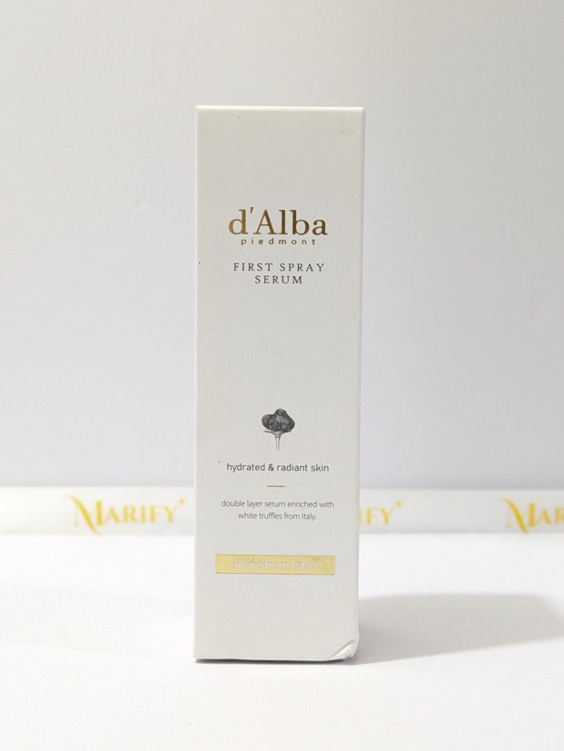 d'Alba First Spray Serum 100ml (Category: Face Care) located in Cabuyao City. Submitted by marifyyy (Listing ID 1448389311, Image 1). Description: 100 ml brand new, sealed. beware of fakes!! 📍Cabuyao, Laguna 🚛 Shipment sched: Tue & Fri 🛻 Lalamove on nearby areas • Payment first • SF - cod or included na sa payment — if COD (SF) we only ship via LBC — For complete payment (w/sf), we can ship via LBC or J&T 💸 MOP: gcash/maya/bank.