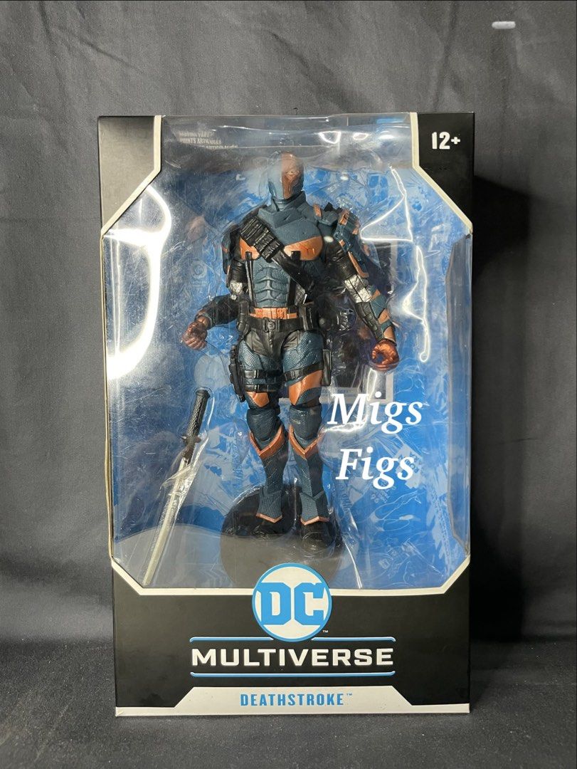 DC Deathstroke Arkham Origins McFarlane Figure (Category: Figurines & Statues) located in Quezon City. Submitted by rondignasen (Listing ID 1440284033, Image 1). Description: For sale: DC Deathstroke Arkham Origins McFarlane figure. 7 inches scale. BIB. Complete. Very tight joints. No issues. Price: 1,799 pesos only. Superb addition to your Batman villains action figure collection! Item is located in QC Gcash payment Meet up or pick up (personal 