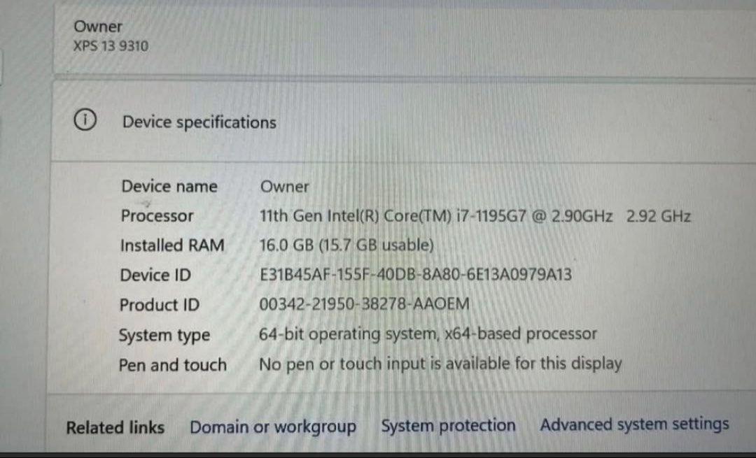 Dell XPS i7. 16gb. 1TB503474917989437443