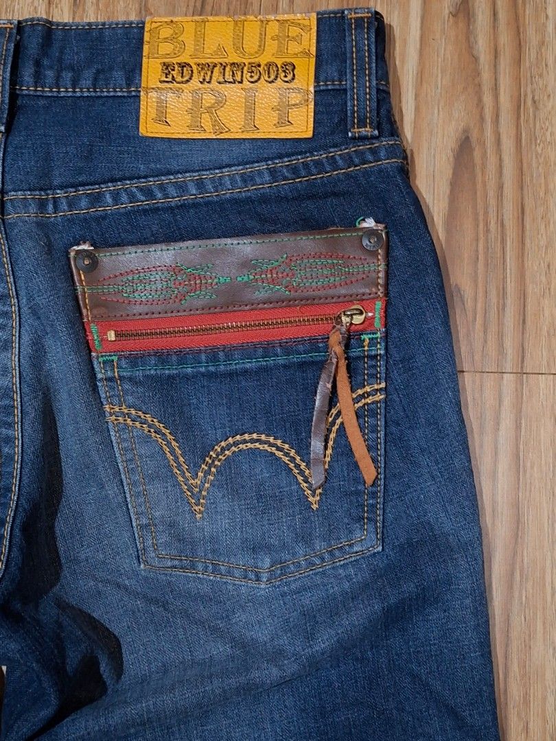 EDWIN 503 Blue Trip Denim (Category: Jeans) located in Masinloc. Submitted by juancarlob98860 (Listing ID 1448450774, Image 2). Description: EDWIN 503 BLUE TRIP Denim Size on Tag 30 (Fits up to 33) Dimes: 17×42 Hem: 7.5 Excellent Condition.