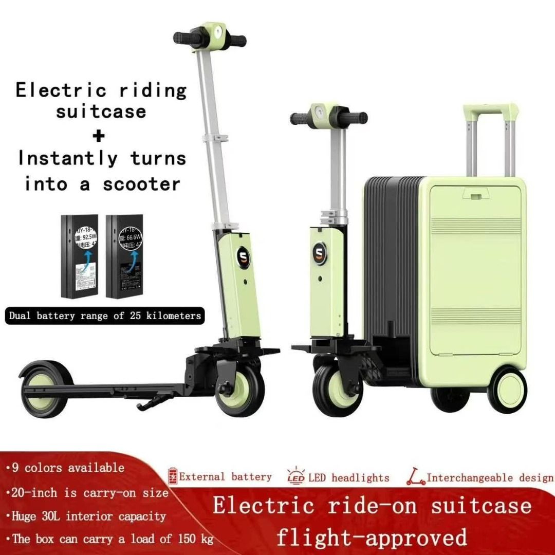 Electric Ride-on Suitcase (Category: Luggage) located in San Pablo. Submitted by reyesbilliardsandaccessories_ (Listing ID 1448380329, Image 2). Description: 🧳⚡ Say Goodbye to Airport Hassle—Ride Your Luggage! 🛴✈️ Travel has never been this fun and convenient! The Electric Ride-on Suitcase instantly transforms into a scooter, letting you glide through airports, terminals, and more with ease. 😍 ⏳ Pre-Order: 30 Days 🔥 Product Highlights: ✅ Inst