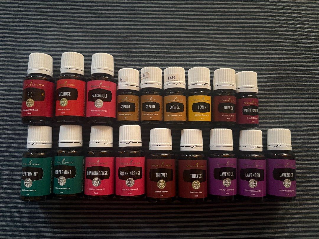 Essential oils Young Living (Category: Home Fragrance) located in Las Pinas. Submitted by declutter0808 (Listing ID 1448281830, Image 1). Description: All are sealed and authentic bought from YlPh.