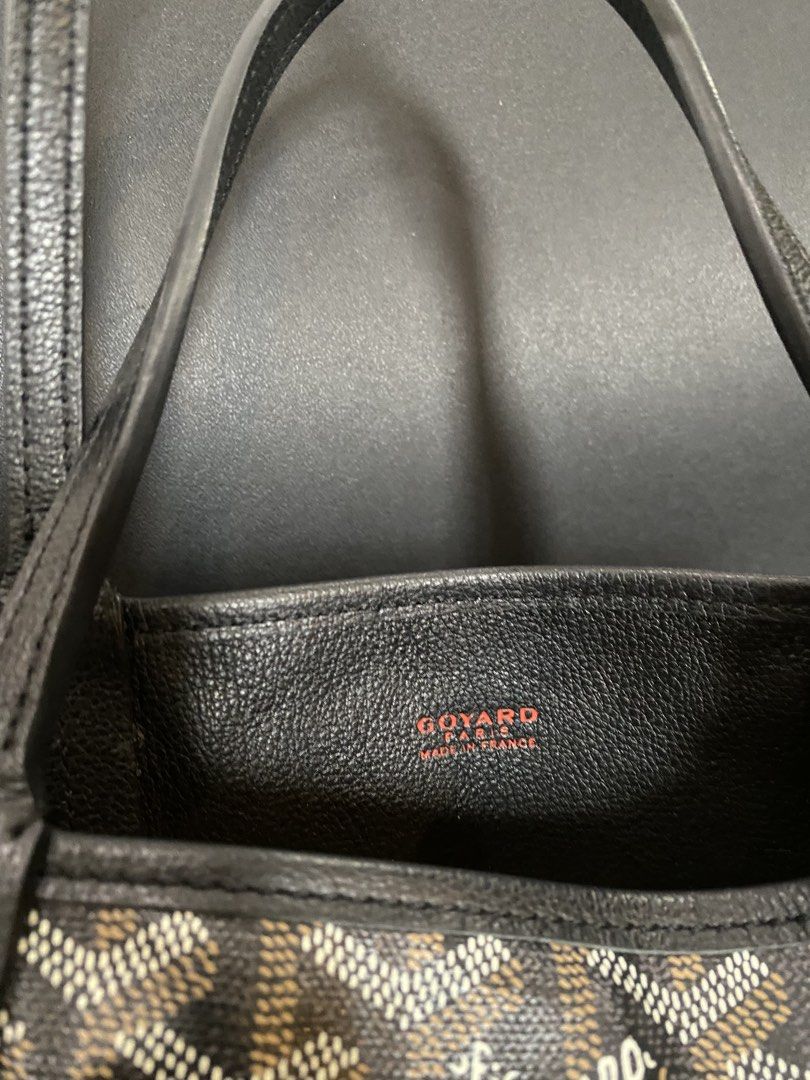 Goyard Mini anjou bag (Category: Luxury Bags & Wallets) located in Las Pinas. Submitted by harper_preloved (Listing ID 1448396306, Image 2). Description: - Authentic - Japan flea market finds - Includes matching pouch - Comes with original dust bag - Serial number.