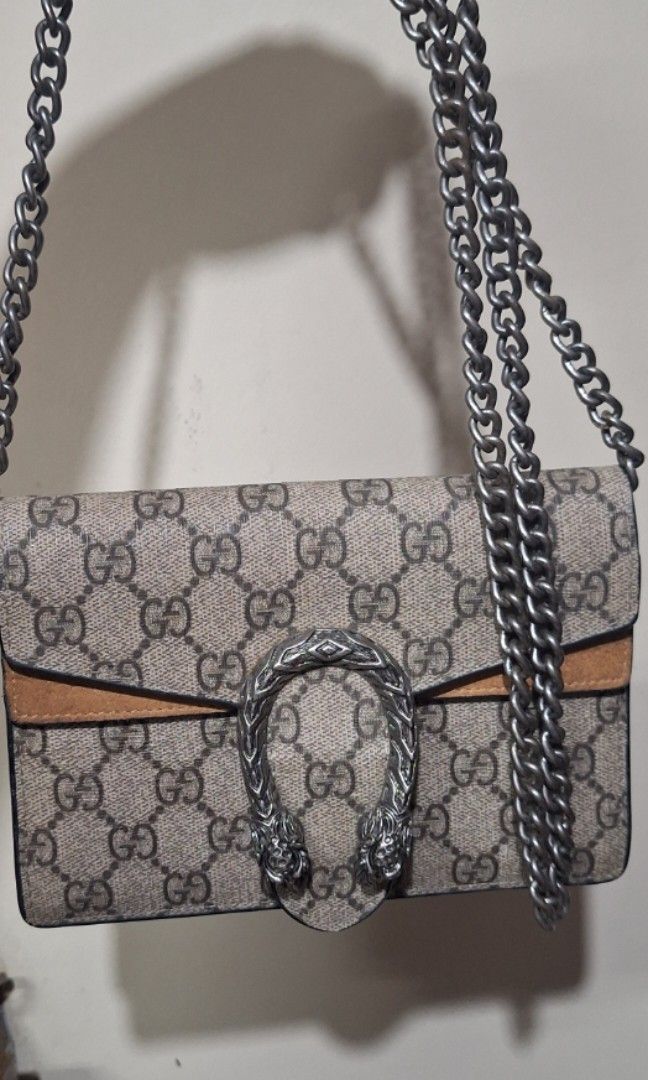 Gucci sling (Category: Luxury Bags & Wallets) located in Quezon City. Submitted by little.tinderella (Listing ID 1448358058, Image 1). Description: Gucci sling with black tag. NGA, please self authenticate. May minor issues po sa loob na leather..