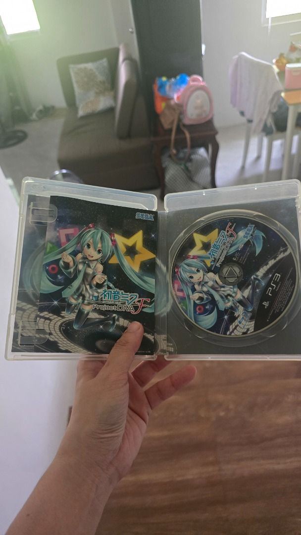 Hatsune Miku Project DIVA F PS3 Game (Category: PlayStation) located in Cavite. Submitted by vttorres (Listing ID 1448483256, Image 3). Description: - Hatsune Miku Project DIVA F for PlayStation 3 - Genre: Rhythm Action Game - Version: Japanese - Condition: Comes in original case - Perfect for Vocaloid and rhythm game enthusiasts.